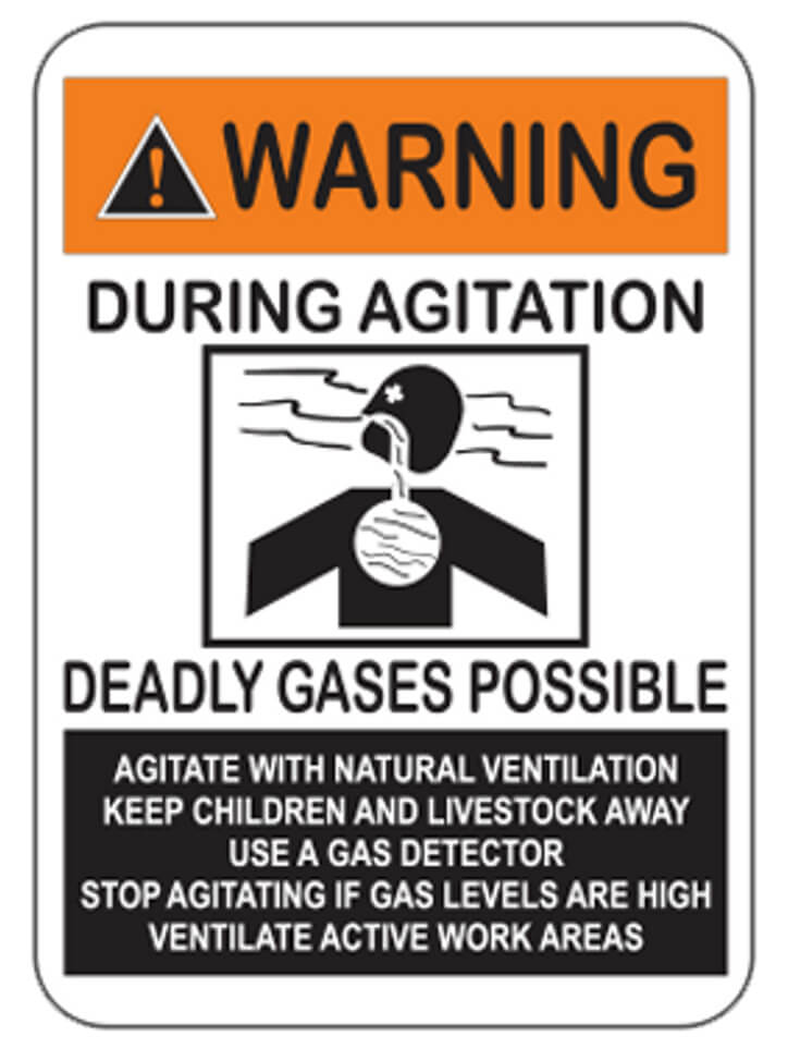 Warning During Agitation Deadly Gases Possible Sign